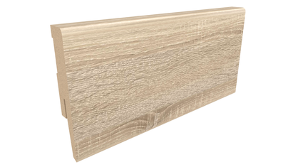 Drewno dąb sonoma listwa przypodłogowa MDF 8cm model BASE 3