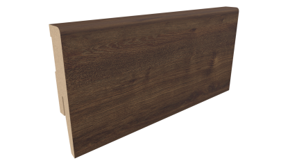 Drewno dąb brązowy (wenge) listwa przypodłogowa MDF 8cm model BASE 3