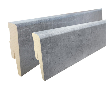 Imitacja szary beton listwy przypodłogowe MDF model BASE 3